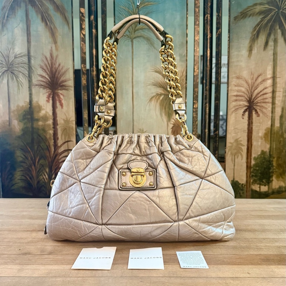 Marc Jacobs Metallics Neutered Quilted Leather Chain Shoulder Bag